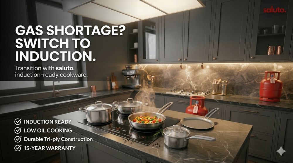 Gas Shortage in India? Why Switching to Induction Cooktops with Tri-Ply Cookware is the Smartest Upgrade for Modern Kitchens