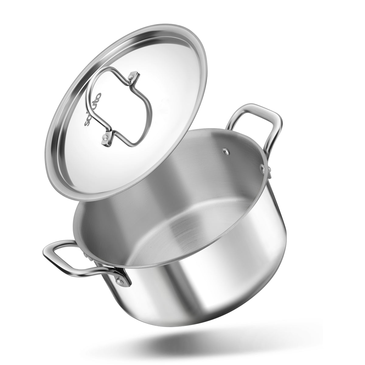 stainless steel triply casserole/stockpot/biryani pot ,saluto casserole, saluto stockpot