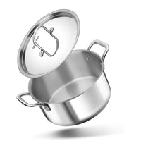 stainless steel triply casserole/stockpot/biryani pot ,saluto casserole, saluto stockpot